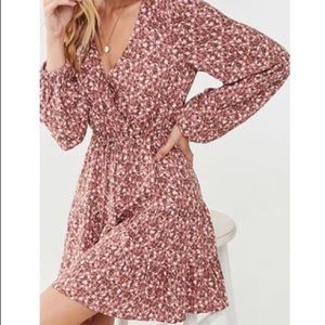 mini long sleeve flower dress